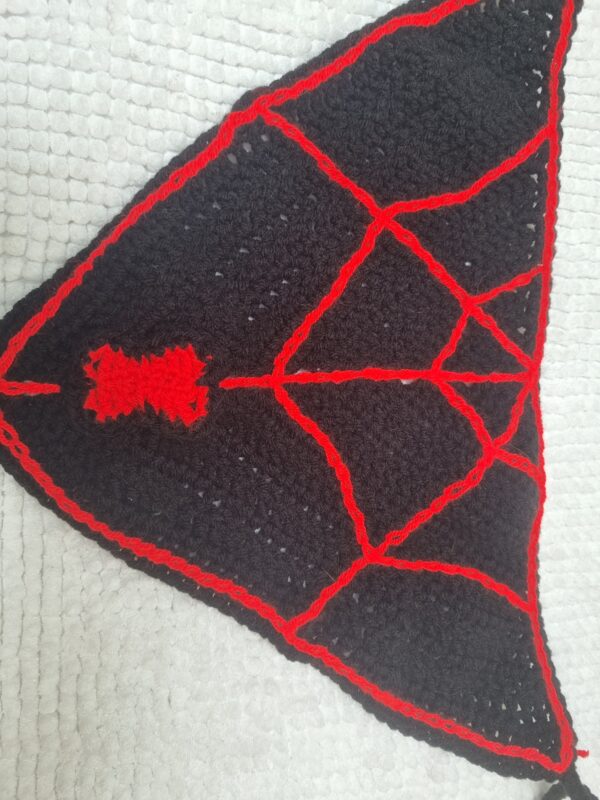 Black Widow dog bandana pattern