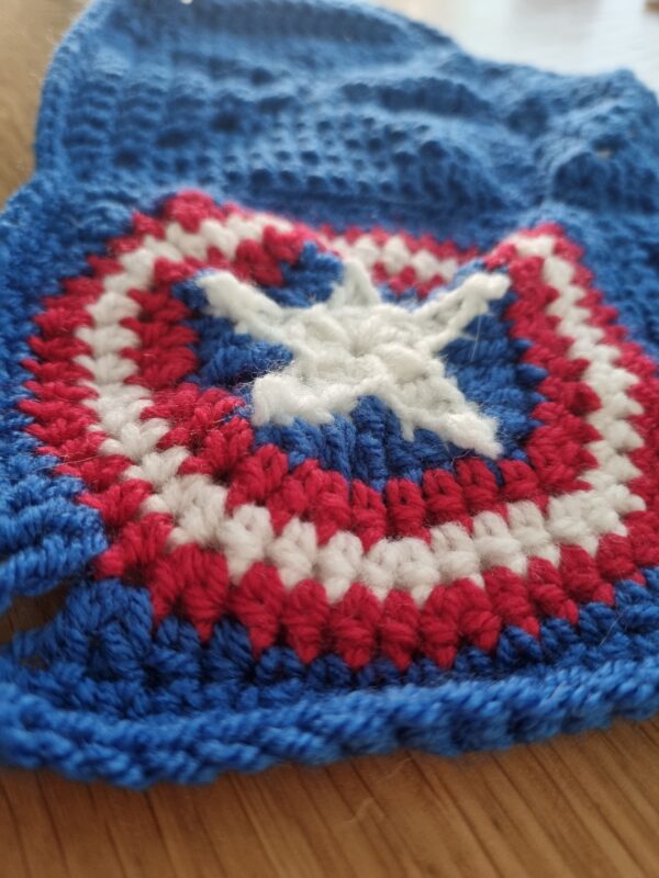 Captain America Dog Bandana Crochet Pattern - Image 6